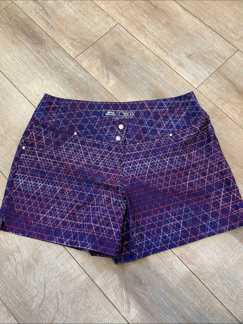 Women’s Geometric Performance golf Shorts in Purple by Slazenger